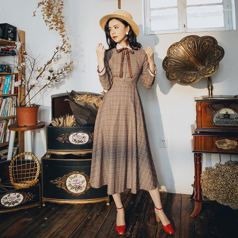 Casual Dresses 2023 Fashion Women' Autumn And Winter Literary Retro Elegant Long Sleeve Plaid Dress, Picture shown
Casual Dresses 2023 Fashion Women' Autumn And Winter Literary Retro Elegant Long Sleeve Plaid Dress, Picture shown