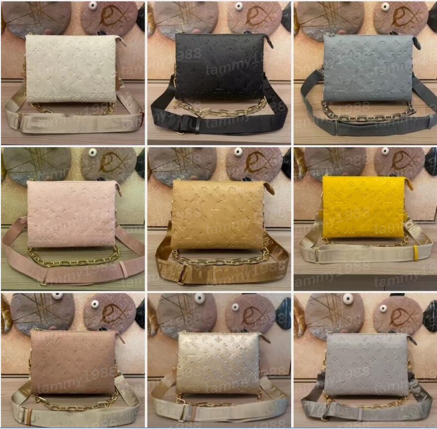 Coussin Bags Designer Genuine Leather 10A Sheepskin Shoulder Bags PM MM crossbody bag Embossed sheep skin Ladies purse women handbag Portable pochette clutch, Old flower
Coussin Bags Designer Genuine Leather 10A Sheepskin Shoulder Bags PM MM crossbody bag Embossed sheep skin Ladies purse women handbag Portable pochette clutch, Old flower