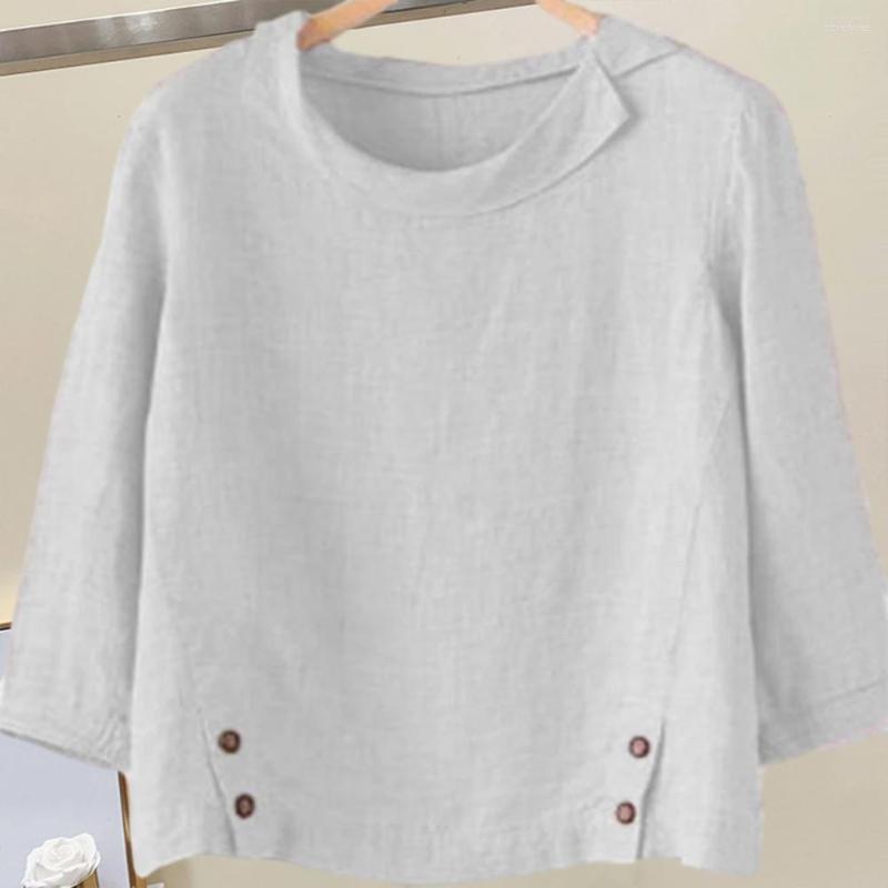 Women's Blouses Shirt Top Trendy Summer Casual Loose T-shirt Lightweight Vintage Blouse Buttons Decor Ladies Streetwear, Dark gray
Women's Blouses Shirt Top Trendy Summer Casual Loose T-shirt Lightweight Vintage Blouse Buttons Decor Ladies Streetwear, Dark gray