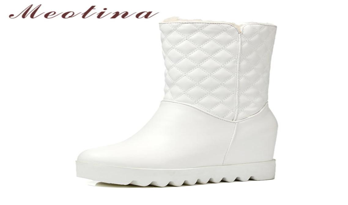 Meotina Winter Women Fur Snow Boots Shoes Platform Wedge Heel Boots Plush Warm Mid Calf Boots Plaid High Heel Footwear Wh8343471, Split
Meotina Winter Women Fur Snow Boots Shoes Platform Wedge Heel Boots Plush Warm Mid Calf Boots Plaid High Heel Footwear Wh8343471, Split