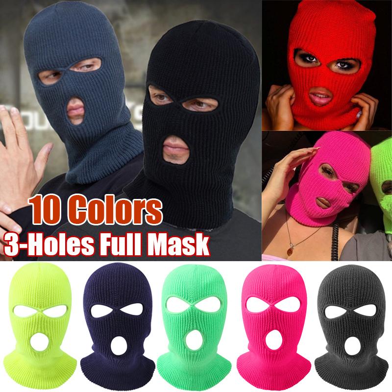 Berets Ski Mask Knitted Face Cover Balaclava Full For Winter Warm Outdoor Sports CS Three 3 Hole Knit Hat, Black
Berets Ski Mask Knitted Face Cover Balaclava Full For Winter Warm Outdoor Sports CS Three 3 Hole Knit Hat, Black