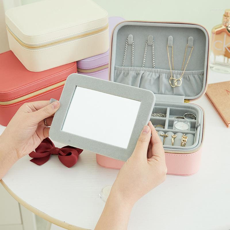 Jewelry Pouches Portable Organizer Display Storage Box Travel Earrings Necklace Ring Holder Women Gift Case Boxes With Mirror
Jewelry Pouches Portable Organizer Display Storage Box Travel Earrings Necklace Ring Holder Women Gift Case Boxes With Mirror