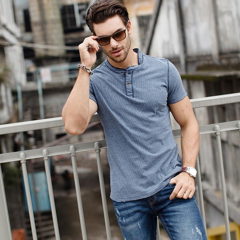 Men' T Shirts GustOmerD Brand Fashion T-shirt Solid Striped Short Sleeve Tees Casual Slim Fit Collar Shirt Men Clothing, Blue
Men' T Shirts GustOmerD Brand Fashion T-shirt Solid Striped Short Sleeve Tees Casual Slim Fit Collar Shirt Men Clothing, Blue