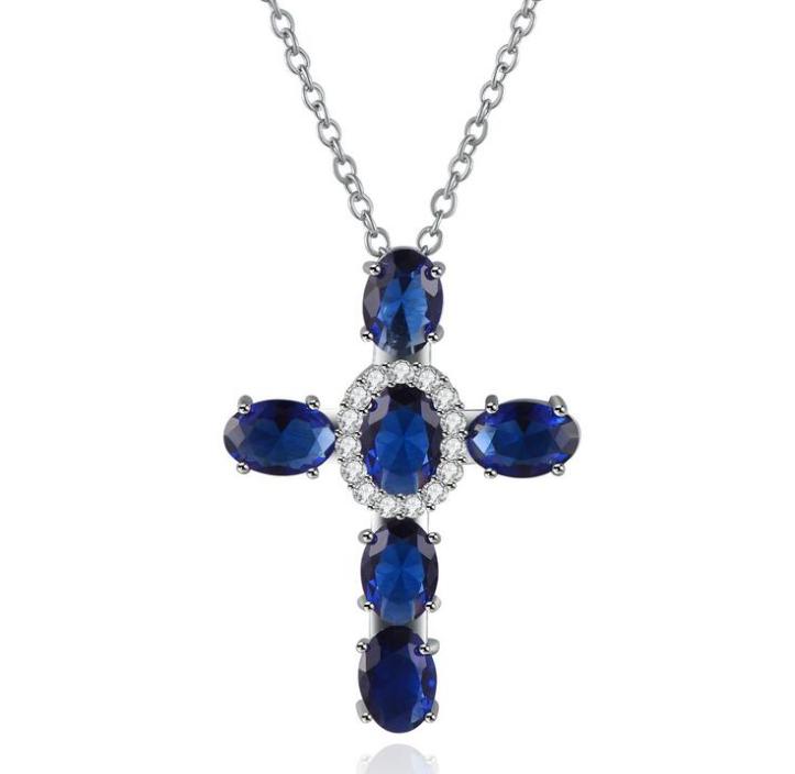 Hip Hop Vintage Jewelry Cross Pendant 18K White Gold Fill Oval Cut Sapphire CZ Diamond Christian Jesus Women Wedding Clavicle Neck2022936
Hip Hop Vintage Jewelry Cross Pendant 18K White Gold Fill Oval Cut Sapphire CZ Diamond Christian Jesus Women Wedding Clavicle Neck2022936