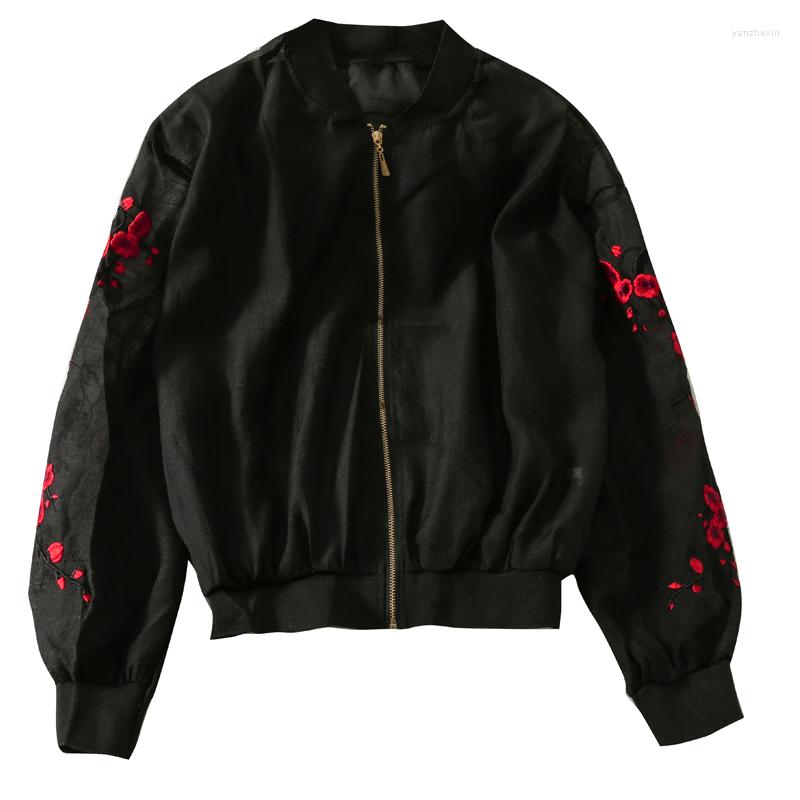 Women's Jackets Retro Embroidered Thin Section Micro-transparent Long-sleeved Sun Protection Women's Loose Zipper Cardigan Jacket, Black
Women's Jackets Retro Embroidered Thin Section Micro-transparent Long-sleeved Sun Protection Women's Loose Zipper Cardigan Jacket, Black