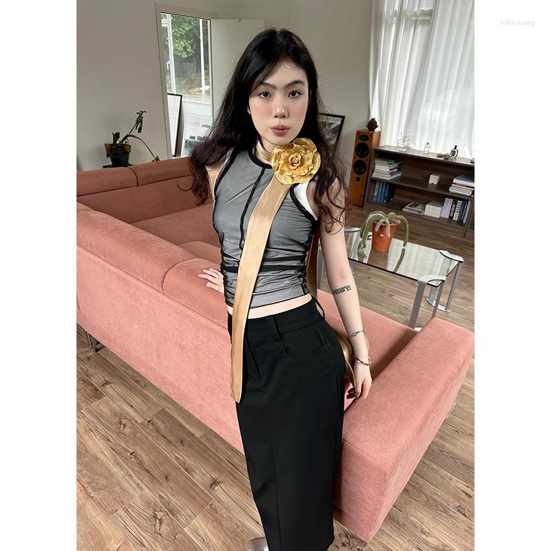 Women's Tanks Korobov Fake Two Pieces Mesh Sling Vest Female Summer Niche Design T-shirt Vintage Harajuku Y2k Crop Tops Fashion Ropa De, Photo color
Women's Tanks Korobov Fake Two Pieces Mesh Sling Vest Female Summer Niche Design T-shirt Vintage Harajuku Y2k Crop Tops Fashion Ropa De, Photo color