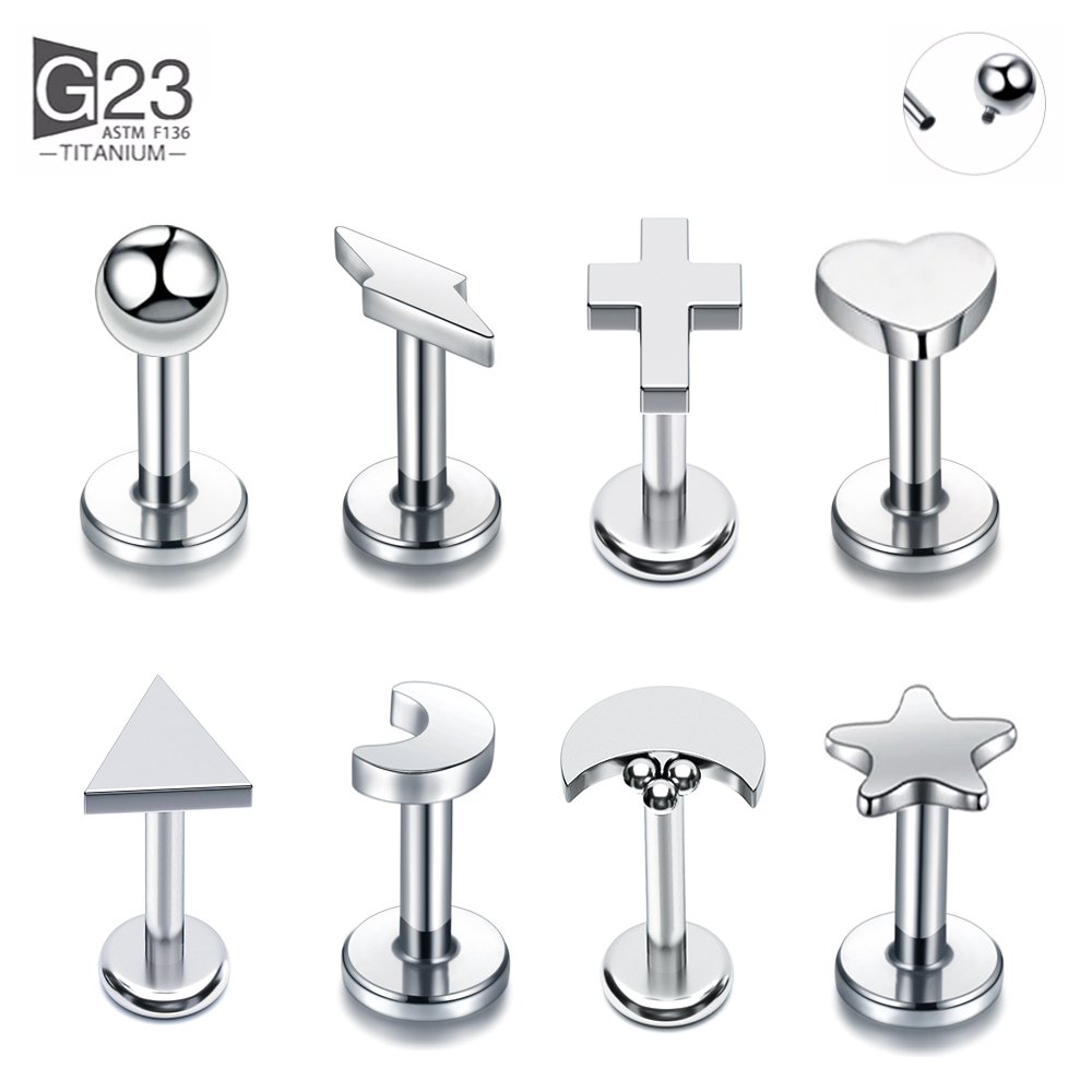 1Pcs 16G G23 Titanium Tragus Piercing Heart Moon Lightning Stud Pircing Nariz Conch Cartilage Helix Earrings Labret Jewelry
1Pcs 16G G23 Titanium Tragus Piercing Heart Moon Lightning Stud Pircing Nariz Conch Cartilage Helix Earrings Labret Jewelry