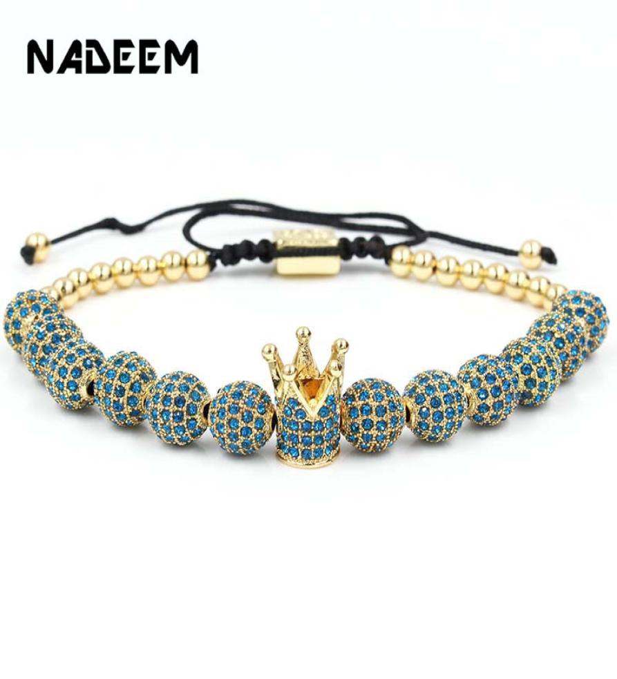 Whole fashion men bracelet jewelry Braiding Macrame CZ copper beads Crown Bracelets for women pulseira masculina bileklik Y2003769455
Whole fashion men bracelet jewelry Braiding Macrame CZ copper beads Crown Bracelets for women pulseira masculina bileklik Y2003769455