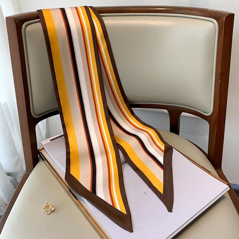 Scarves Aesthetic Fashion Stripe Printing Long Silk Scarf Female Literary Party Travel Hair Decorative Headband Tie Wrist Strap Bag
Scarves Aesthetic Fashion Stripe Printing Long Silk Scarf Female Literary Party Travel Hair Decorative Headband Tie Wrist Strap Bag