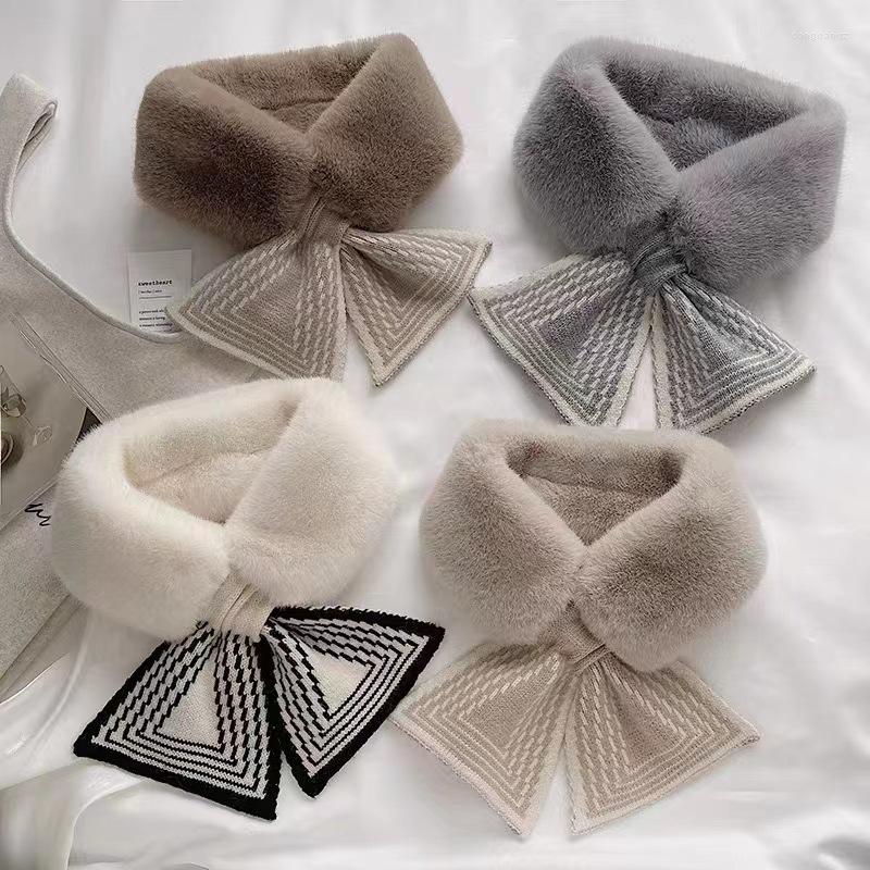 Scarves Scarf Female Autumn And Winter All-Match Plush Faux Rex Fur Collar Striped Thickened Warm Neck
Scarves Scarf Female Autumn And Winter All-Match Plush Faux Rex Fur Collar Striped Thickened Warm Neck