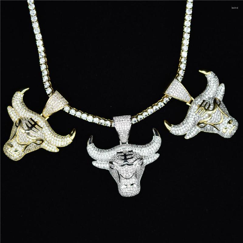 Pendant Necklaces Bull Necklace & With 4mm Tennis Chain Gold Silver Color CZ Men's Hip Hop Jewelry Charm Gift
Pendant Necklaces Bull Necklace & With 4mm Tennis Chain Gold Silver Color CZ Men's Hip Hop Jewelry Charm Gift