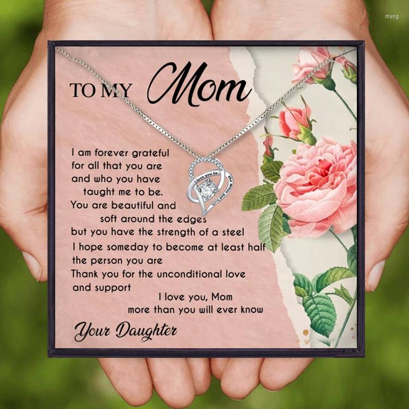 Pendant Necklaces Mother's Day Gift NecklaceTo Mom Heart Crystal Necklace Letter I Love You To The Moon And Back Chain Gifts
Pendant Necklaces Mother's Day Gift NecklaceTo Mom Heart Crystal Necklace Letter I Love You To The Moon And Back Chain Gifts