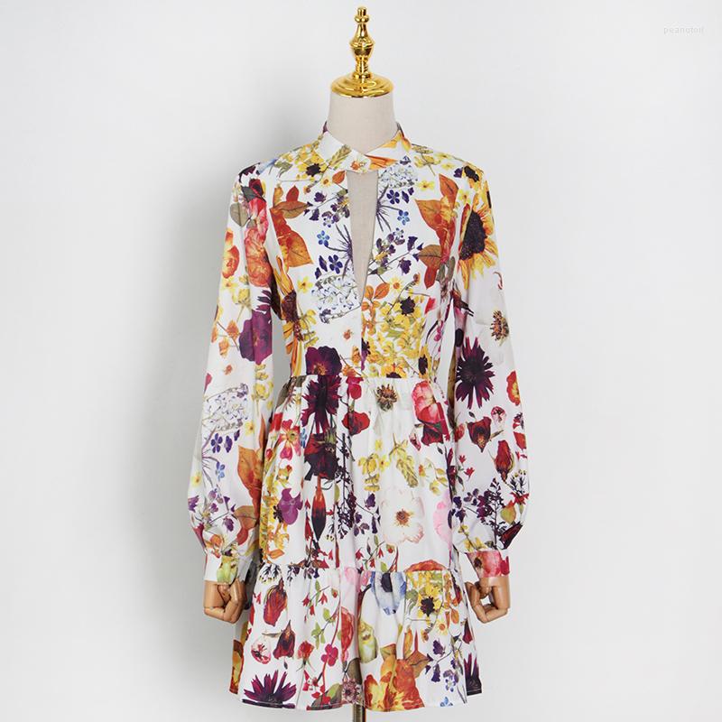 Casual Dresses Hollow Out Midi For Women Stand Collar Lantern Long Sleeve High Waist Summer Elegant Print Dress, Aspicture
Casual Dresses Hollow Out Midi For Women Stand Collar Lantern Long Sleeve High Waist Summer Elegant Print Dress, Aspicture