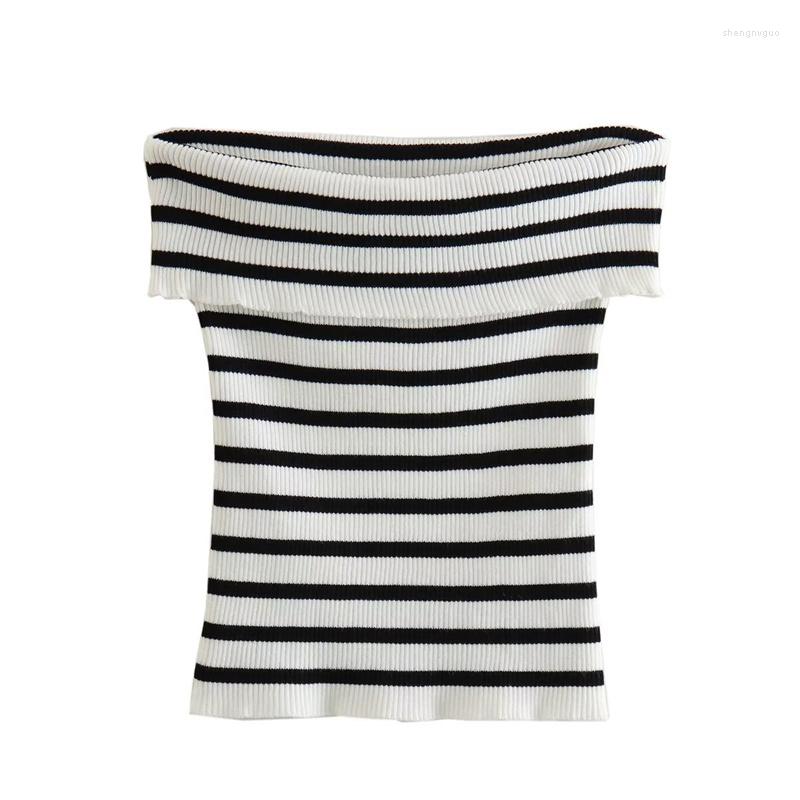 Women' Tanks 2023 Women One Line Neck Slim Fit Striped Top Summer Fashion Versatile Off Shoulder Sexy Knitted Tops, Picture shown
Women' Tanks 2023 Women One Line Neck Slim Fit Striped Top Summer Fashion Versatile Off Shoulder Sexy Knitted Tops, Picture shown