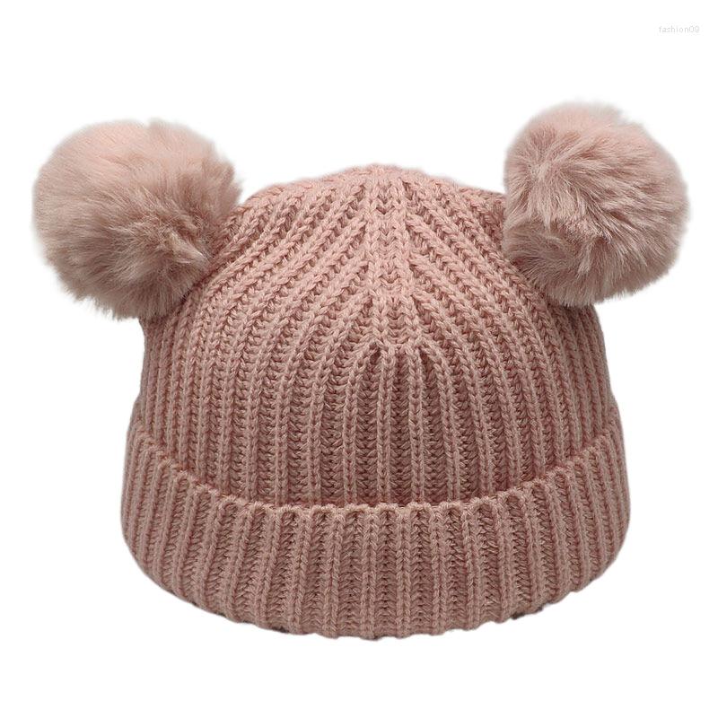 Berets 2-6years Kids Winter Hats For Girls Boys Ribbed Knit Cap Faux Fur Pompom Beanies Pink Black White Biege Grey Dark Red
Berets 2-6years Kids Winter Hats For Girls Boys Ribbed Knit Cap Faux Fur Pompom Beanies Pink Black White Biege Grey Dark Red