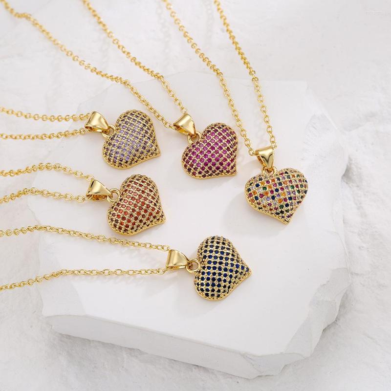 Pendant Necklaces Arrival Elegant Light Luxury Shiny Heart CZ Stone Clavicle Chain For Women High Quality Gift Jewelry
Pendant Necklaces Arrival Elegant Light Luxury Shiny Heart CZ Stone Clavicle Chain For Women High Quality Gift Jewelry