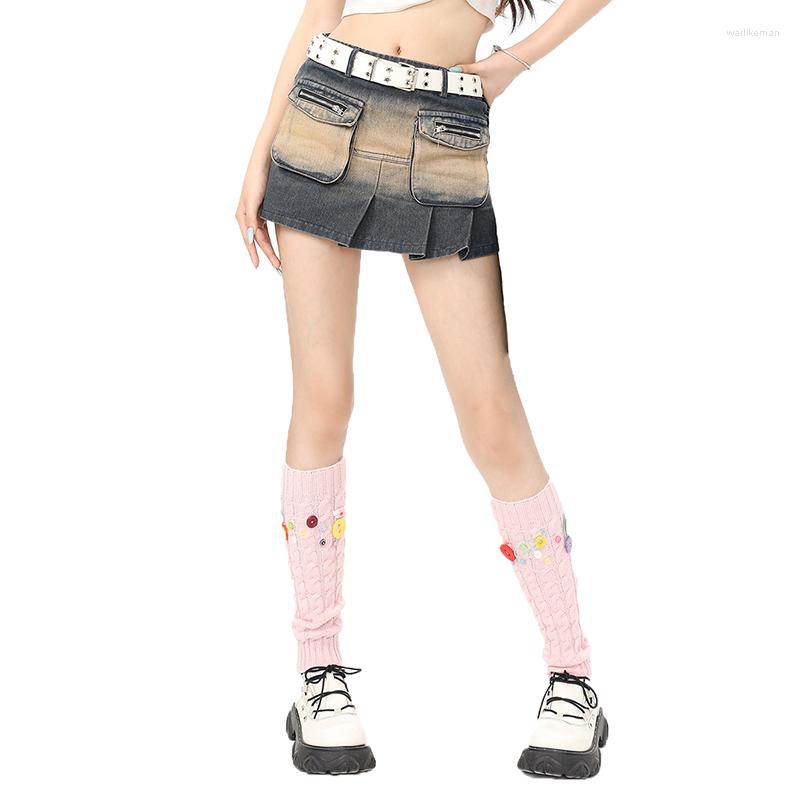 Skirts Women Denim Pleated Mini Skirt Blue Grunge Y2k Cargo Gradient Color A-line High Rise Acubi Fashion Short Bottoms
Skirts Women Denim Pleated Mini Skirt Blue Grunge Y2k Cargo Gradient Color A-line High Rise Acubi Fashion Short Bottoms