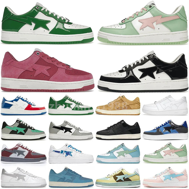 Designer Nigo Apes Sta Low running shoes shark black white College Dropout france Patent Leather Orange Pastel Pink ABC Camo Green mens womens sports sneakers Z26, Color 3
Designer Nigo Apes Sta Low running shoes shark black white College Dropout france Patent Leather Orange Pastel Pink ABC Camo Green mens womens sports sneakers Z26, Color 3