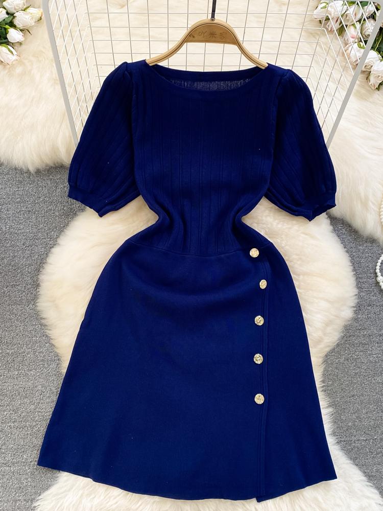 Party Dresses Aibeautyer Vintage Spring Summer Solid Slim Short Lady Dress A Line O Neck Chiffon Pullover Mid-Calf Women, Blue
Party Dresses Aibeautyer Vintage Spring Summer Solid Slim Short Lady Dress A Line O Neck Chiffon Pullover Mid-Calf Women, Blue