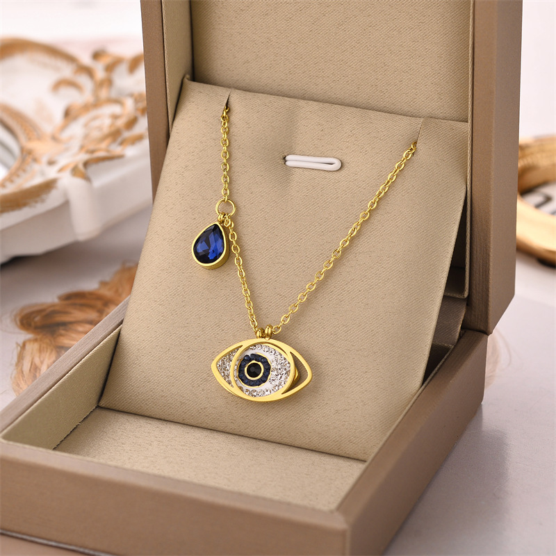 Fashion Brand Evil Eye Necklace Stainless Steel Jewelry for Women Gift