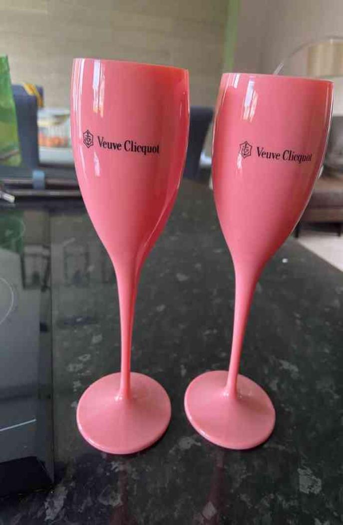 Bands 6pcs Orange Plastic Champagne Flutes Acrylic Party Wine Coupes Glass VCP Champagne Flutes Goblet Plastic Veuve Cups L220624