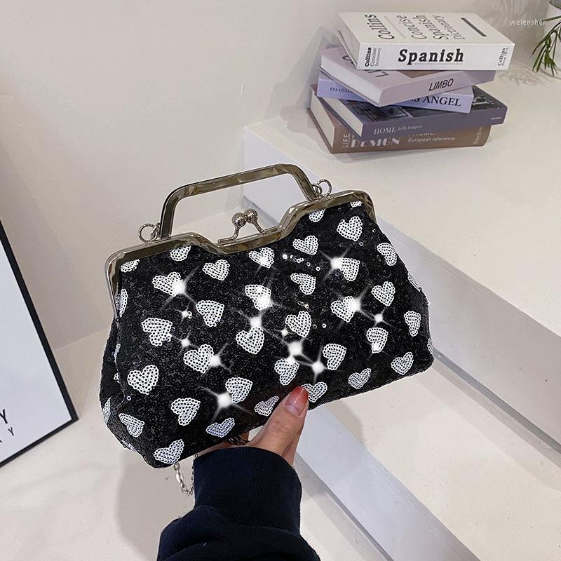 Evening Bags Fashion Women Clutch Bag Wedding Golden Sequins Purse Chain Shoulder Small Party Handbag With Metal Handle, Black
Evening Bags Fashion Women Clutch Bag Wedding Golden Sequins Purse Chain Shoulder Small Party Handbag With Metal Handle, Black