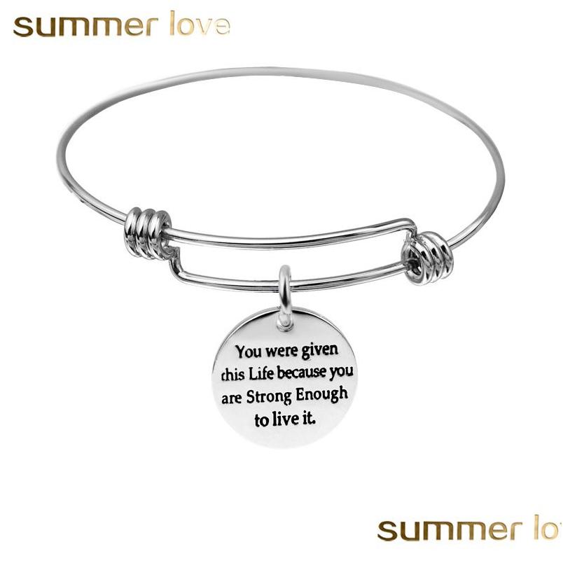 Charm Bracelets Diy You Are Braver Than Believe Stainless Steel Adjustable Inspirational Wire Bangles For Women Extendable Drop Deli Dhxfk
Charm Bracelets Diy You Are Braver Than Believe Stainless Steel Adjustable Inspirational Wire Bangles For Women Extendable Drop Deli Dhxfk