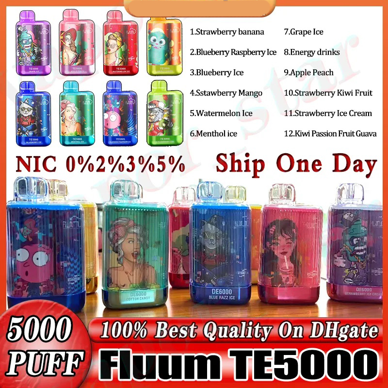 Original Fluum bar TE5000 Puffs 2% 3% 5% Bc5000 Disposable E Cigarettes VapeStarter Kit Prefilled pod 12ml 650 mah Battery Vape Pen 5000 PUFFS bar cigvapes de6000
Original Fluum bar TE5000 Puffs 2% 3% 5% Bc5000 Disposable E Cigarettes VapeStarter Kit Prefilled pod 12ml 650 mah Battery Vape Pen 5000 PUFFS bar cigvapes de6000