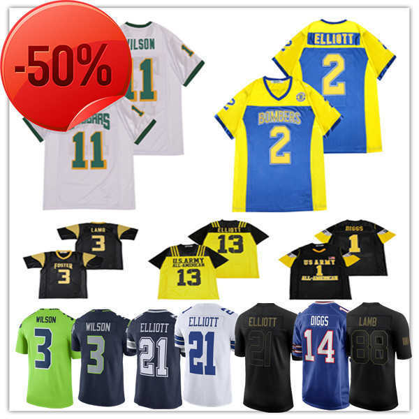 ALL AMERICAN HIGH SCHOOL Football Jersey Cougars Foster Bombers Stefon Diggs Russell Wilson Ceedee Lamb Ezekiel Elliott Hot Sale, As pic 
ALL AMERICAN HIGH SCHOOL Football Jersey Cougars Foster Bombers Stefon Diggs Russell Wilson Ceedee Lamb Ezekiel Elliott Hot Sale, As pic