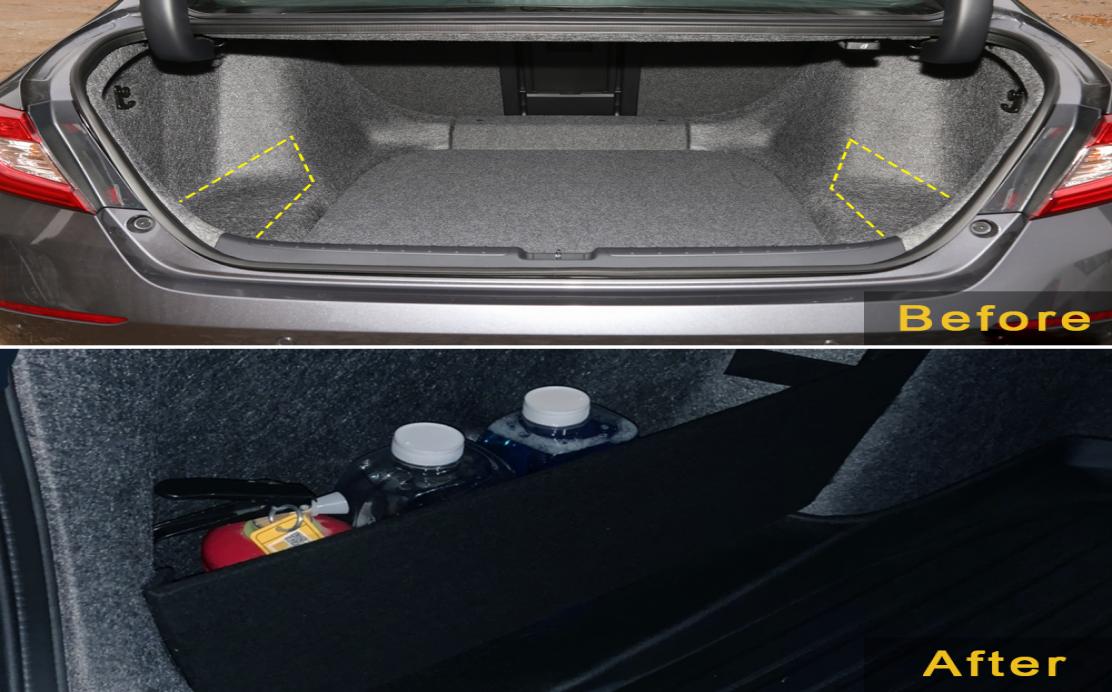 For Honda Accord 2008 Car Accessories Organizer Board Flannel Auto Trunk Side Storage Partitions Plate Tail Box Shield2164