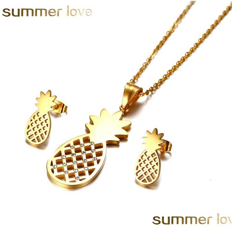 Earrings Necklace Gold Engagement Jewelry Hollow Cz Charm Stainless Steel Pineapple Pendant Stud Wholesale Set For Women Drop Deli Dhyjc
Earrings Necklace Gold Engagement Jewelry Hollow Cz Charm Stainless Steel Pineapple Pendant Stud Wholesale Set For Women Drop Deli Dhyjc