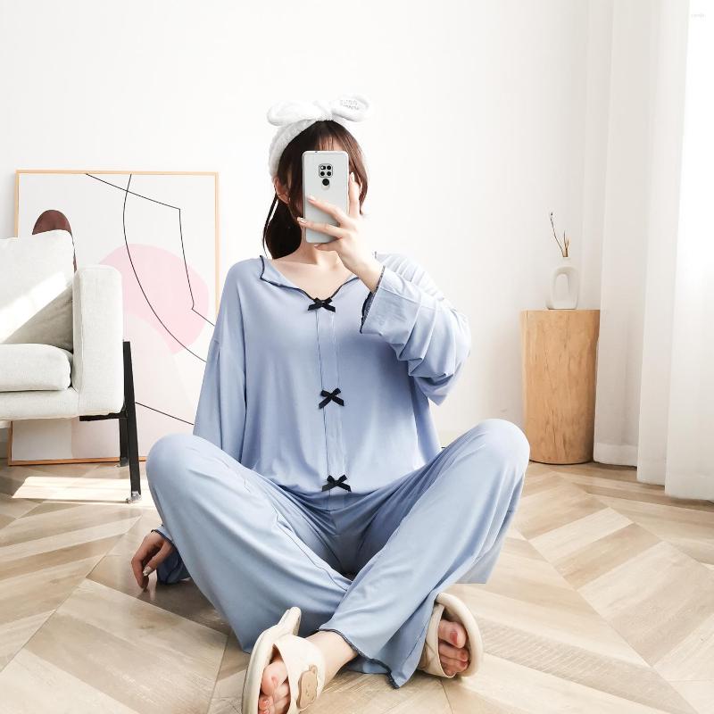 Women's Sleepwear Plus Size 5XL Pajamas Set Women Soft Modal Fashion FatMM 120Kg Long Sleeve Home Clothes Female, Blue short
Women's Sleepwear Plus Size 5XL Pajamas Set Women Soft Modal Fashion FatMM 120Kg Long Sleeve Home Clothes Female, Blue short