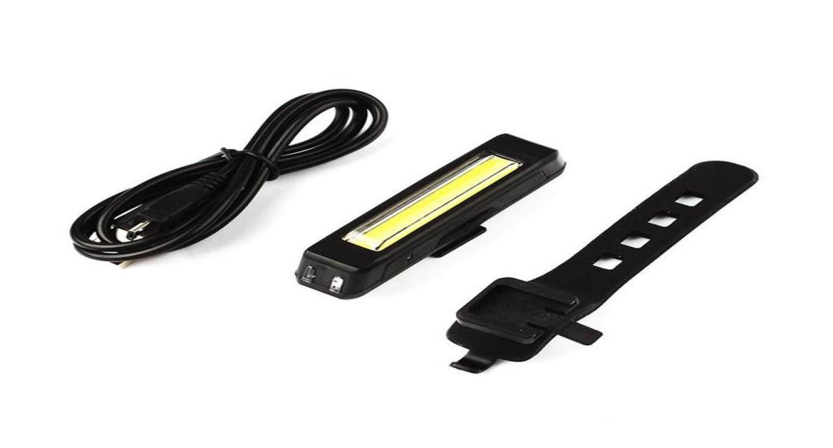 Comet USB Rechargeable Head Tail Light COB High Brightness Red LED 100LM Cycling Bicycle Front Rear Bike Safety Warning Lights3346