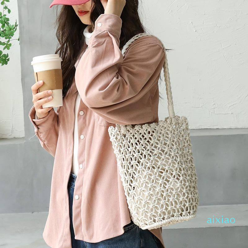Designer Evening Bags Korean Casual Retro Handbag Ins Fashionable Hollowed Out Mother And Child Bucket Bag Cotton Thread Woven Shoulder For Women, Apricot
Designer Evening Bags Korean Casual Retro Handbag Ins Fashionable Hollowed Out Mother And Child Bucket Bag Cotton Thread Woven Shoulder For Women, Apricot