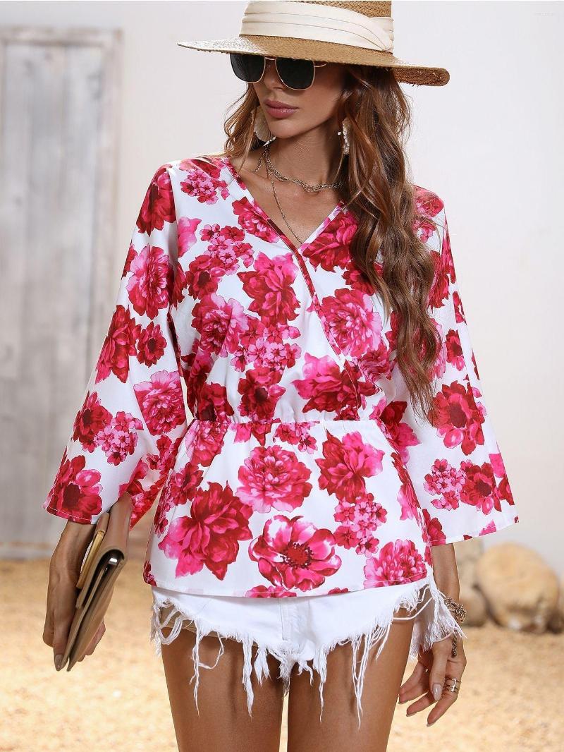 Women' T Shirts LiTi Women Autumn Floral Top Fashion Printed V-neck Waist Shirt, 1663
Women' T Shirts LiTi Women Autumn Floral Top Fashion Printed V-neck Waist Shirt, 1663