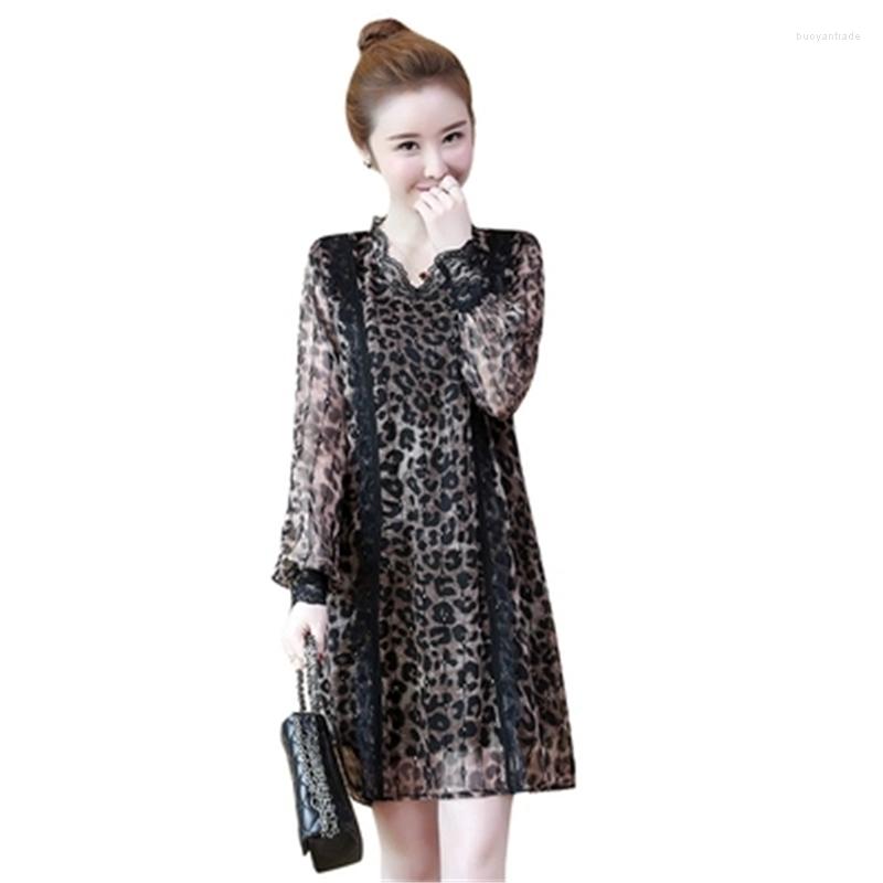 Casual Dresses Leopard Women's Chiffon Woman In Summer Dress Print Elegant Female Loose Ladies T71
Casual Dresses Leopard Women's Chiffon Woman In Summer Dress Print Elegant Female Loose Ladies T71