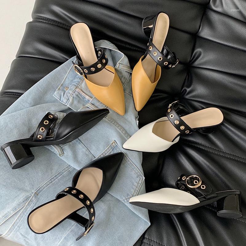 Slippers Classic Women Pointed Toe Mules Buckle Band Shoes Ladies Wedges Sandals Round High Heel Flipflops Femmes 2023 Pantuflas, Yellow
Slippers Classic Women Pointed Toe Mules Buckle Band Shoes Ladies Wedges Sandals Round High Heel Flipflops Femmes 2023 Pantuflas, Yellow