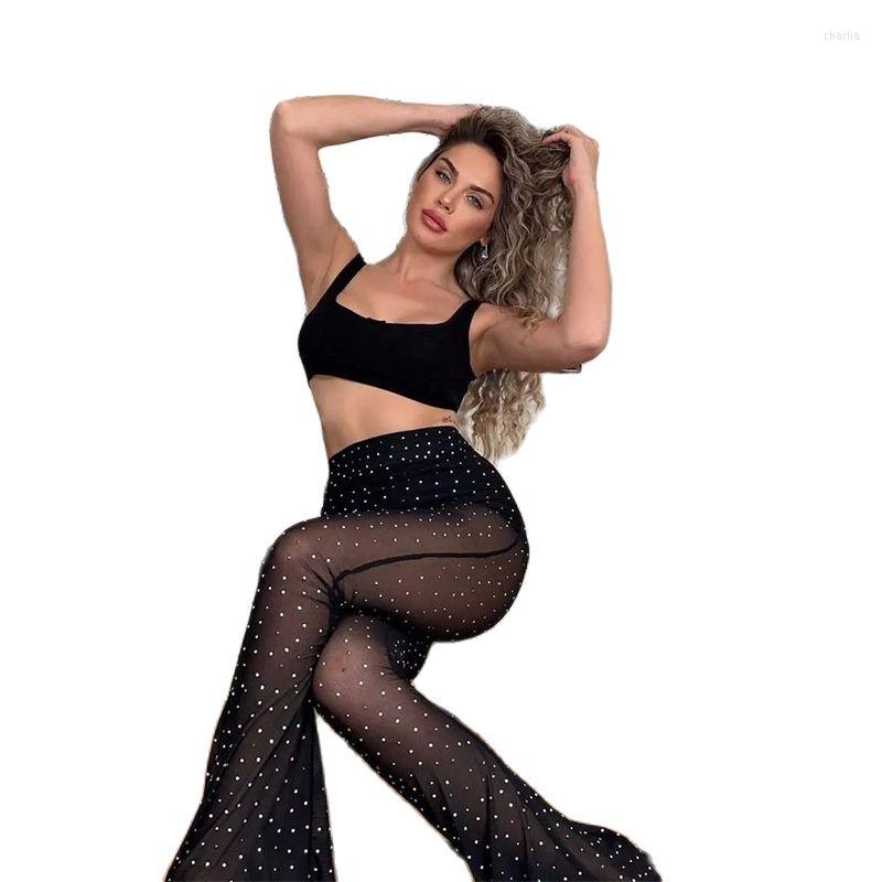 Women' Pants Y2K Chic Flash Sequins Women Black Bell-bottomed Street Hipsters Funky Sheer Tulle High Waist Casual Trousers
Women' Pants Y2K Chic Flash Sequins Women Black Bell-bottomed Street Hipsters Funky Sheer Tulle High Waist Casual Trousers