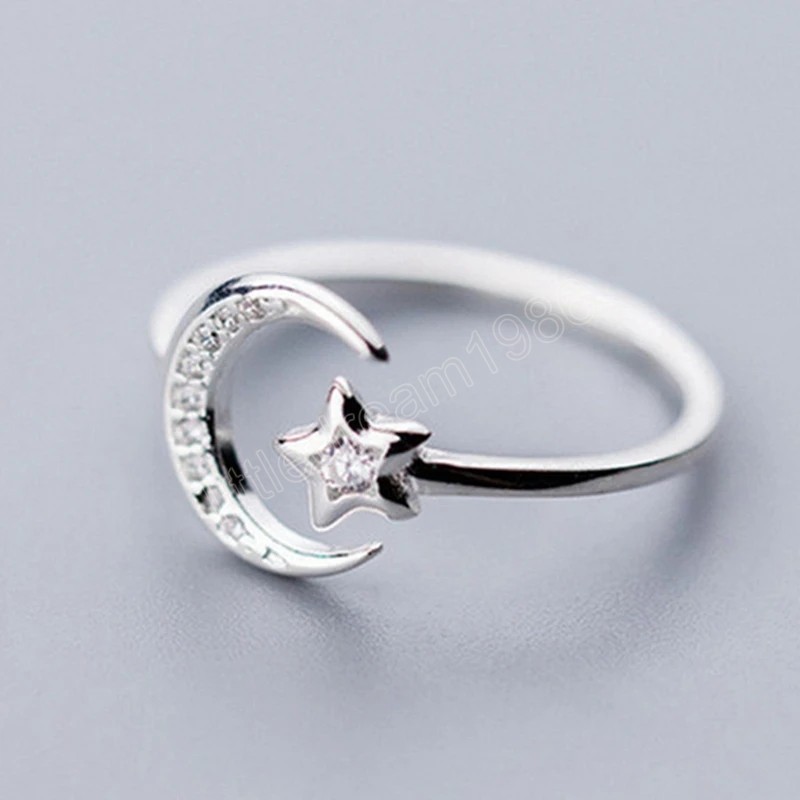 Minimalist Zircon Moon Star Opening Ring For Charming Women Party Jewelry Cute Gift
Minimalist Zircon Moon Star Opening Ring For Charming Women Party Jewelry Cute Gift