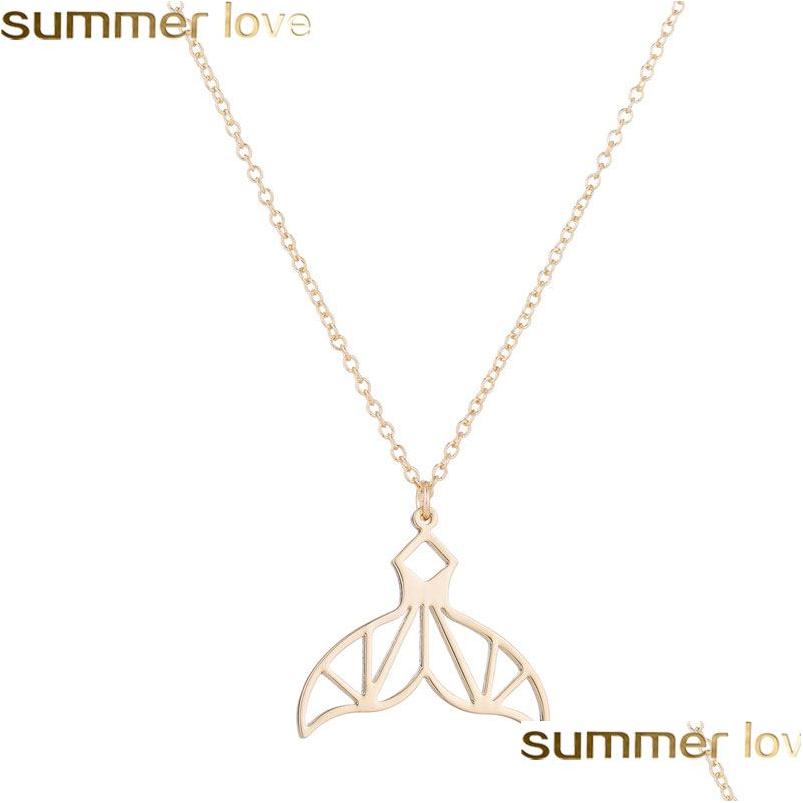 Pendant Necklaces Design Stainless Steel Animal Necklace Fashion For Women Whale Tail Fish Nautical Charm Origami Mermaid Tails Drop Dhwdd
Pendant Necklaces Design Stainless Steel Animal Necklace Fashion For Women Whale Tail Fish Nautical Charm Origami Mermaid Tails Drop Dhwdd