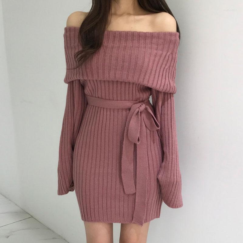 Casual Dresses DUOFAN Elegant Dress Women Korean Chic Off Shoulder Lace Up Waist Knit Autumn Straight Neck Long Sleeve Wrap Hip Skirts, Black
Casual Dresses DUOFAN Elegant Dress Women Korean Chic Off Shoulder Lace Up Waist Knit Autumn Straight Neck Long Sleeve Wrap Hip Skirts, Black