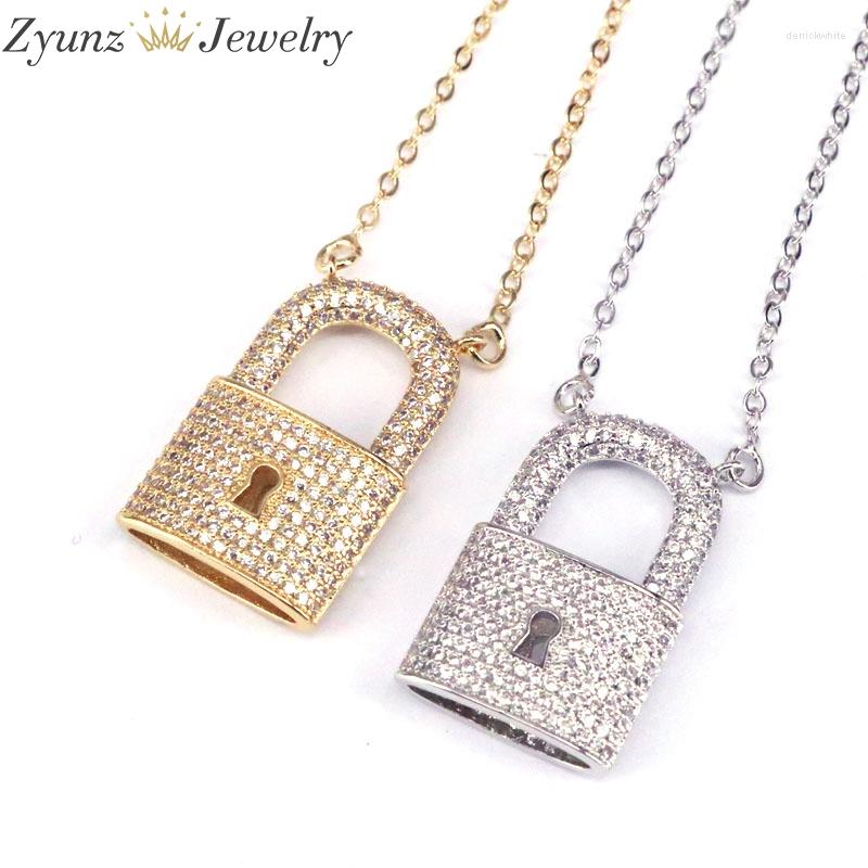 Pendant Necklaces 5PCS Clear Crystal Zirconia Padlock Shaped Fashion CZ Necklace Women Men Jewelry
Pendant Necklaces 5PCS Clear Crystal Zirconia Padlock Shaped Fashion CZ Necklace Women Men Jewelry