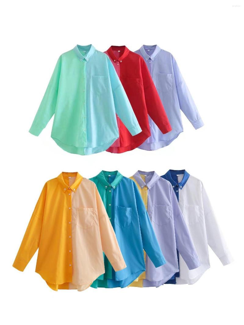 Women's Blouses RDMQ 2023 Women Fashion Oversized Contrast Vintage Long Sleeve Button-up Female Shirts Blusas Chic Tops, Picture shown
Women's Blouses RDMQ 2023 Women Fashion Oversized Contrast Vintage Long Sleeve Button-up Female Shirts Blusas Chic Tops, Picture shown