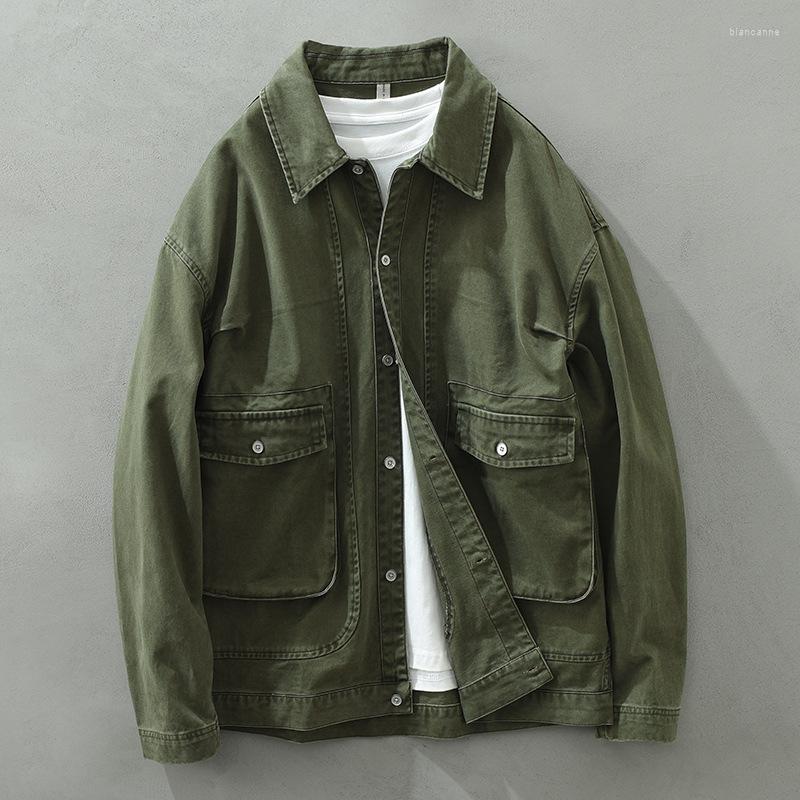 Men's Jackets 2023 Spring And Autumn Cotton Men's Cargo Jacket For Men Trendy Versatile Casual Comfortable Vintage Clothing C2170, Green
Men's Jackets 2023 Spring And Autumn Cotton Men's Cargo Jacket For Men Trendy Versatile Casual Comfortable Vintage Clothing C2170, Green