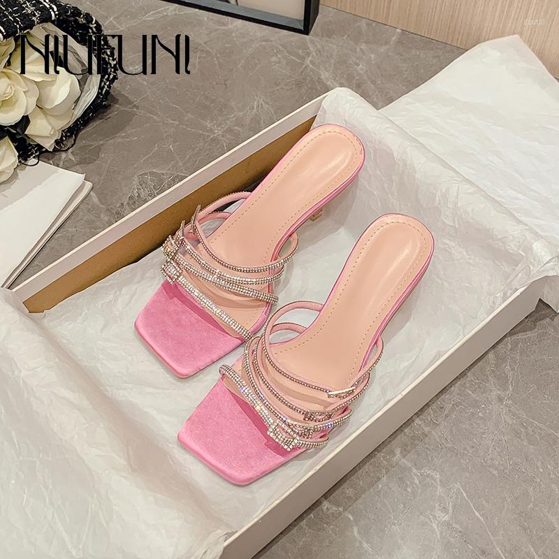 Slippers NIUFUNI Summer Square Toe Rhinestone Strap Buckle Women's Slip On Slides Solid Color Hollow Party Shoes Pump Size 35-42, Black
Slippers NIUFUNI Summer Square Toe Rhinestone Strap Buckle Women's Slip On Slides Solid Color Hollow Party Shoes Pump Size 35-42, Black