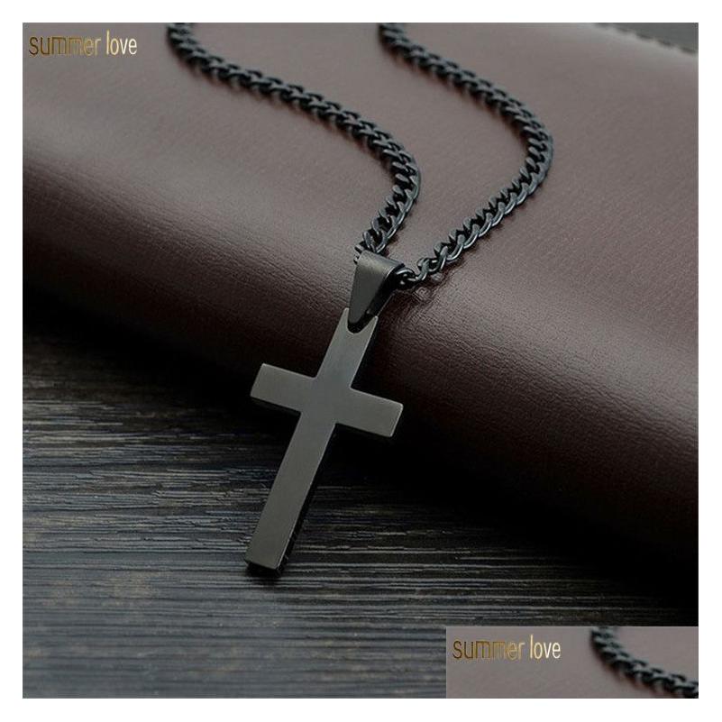 Pendant Necklaces Fashion Stainless Steel Cross Necklace For Men Women Gold Sier Black Link Chain Jesus Prayer Jewelry Drop Delivery Dhojl
Pendant Necklaces Fashion Stainless Steel Cross Necklace For Men Women Gold Sier Black Link Chain Jesus Prayer Jewelry Drop Delivery Dhojl