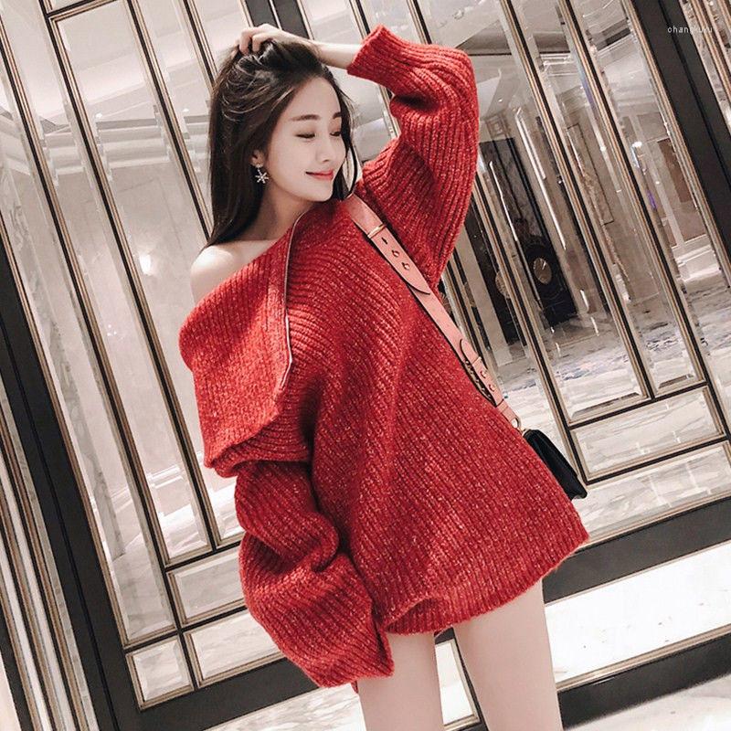 Women's Sweaters High Quality Womens Autumn Winter Loose Zipper Turtleneck Pullover Tops Thick Mid-Length Knitted Sweater Retro Red Long
Women's Sweaters High Quality Womens Autumn Winter Loose Zipper Turtleneck Pullover Tops Thick Mid-Length Knitted Sweater Retro Red Long