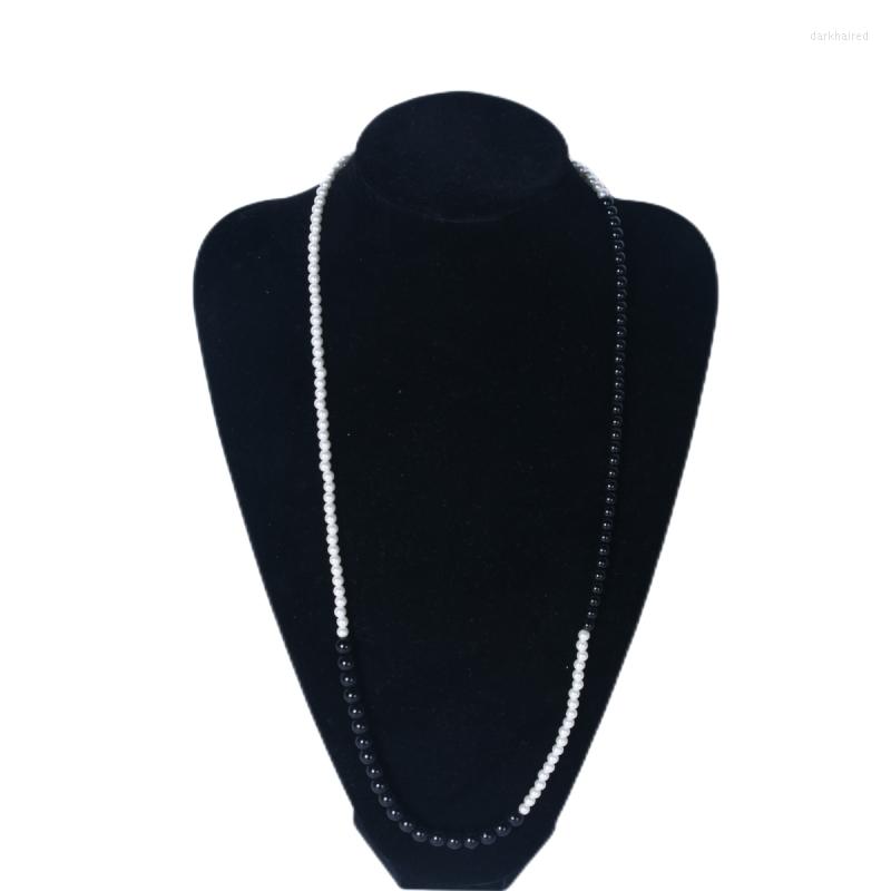 Chains HOWAWAY Jewelry Design Black And White Cross Natural Freshwater Pearl Necklace Collar Chain Versatile
Chains HOWAWAY Jewelry Design Black And White Cross Natural Freshwater Pearl Necklace Collar Chain Versatile