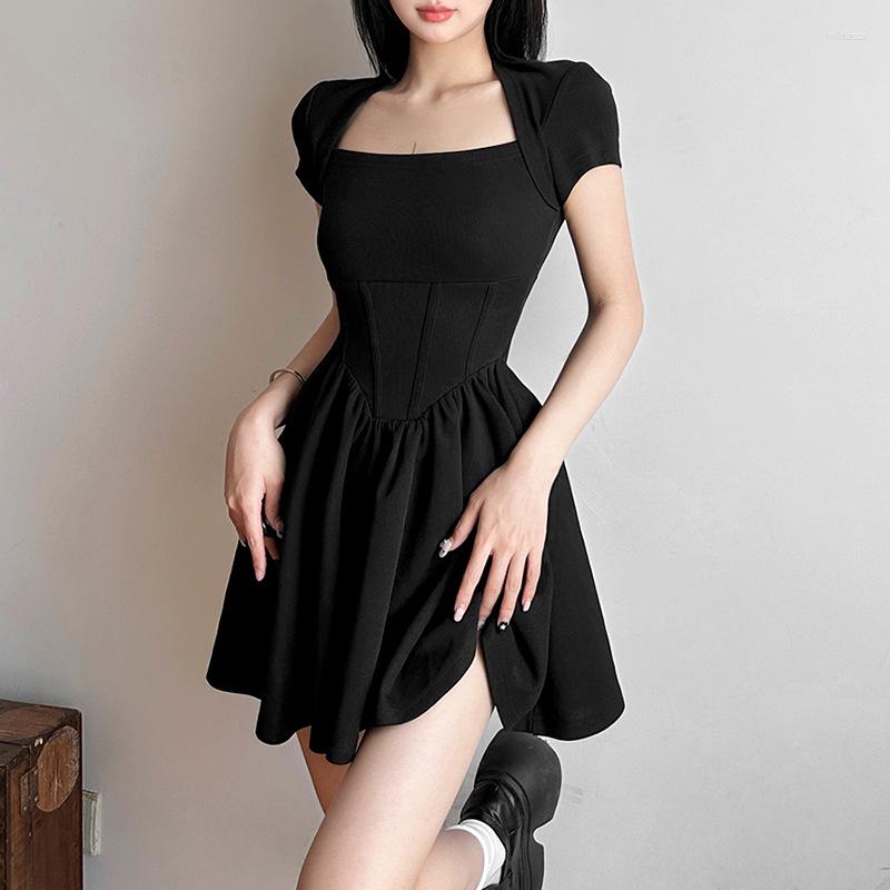Casual Dresses 2023 Women' Solid Color Slim Fit Street Fashion High Waist Square Neck Short Sleeve Dress, Black
Casual Dresses 2023 Women' Solid Color Slim Fit Street Fashion High Waist Square Neck Short Sleeve Dress, Black