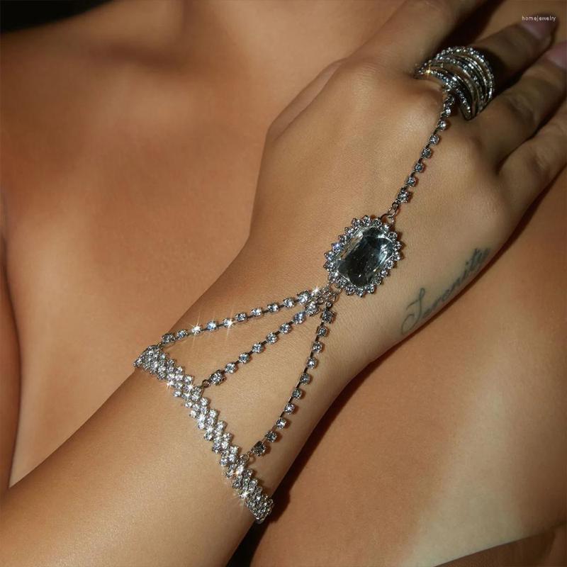 Link Bracelets Rhombus Bracelet For Women Luxury Ring Hand Chain Jewelry Fashion INS Trend Wedding Accessories Crystal Bangle
Link Bracelets Rhombus Bracelet For Women Luxury Ring Hand Chain Jewelry Fashion INS Trend Wedding Accessories Crystal Bangle